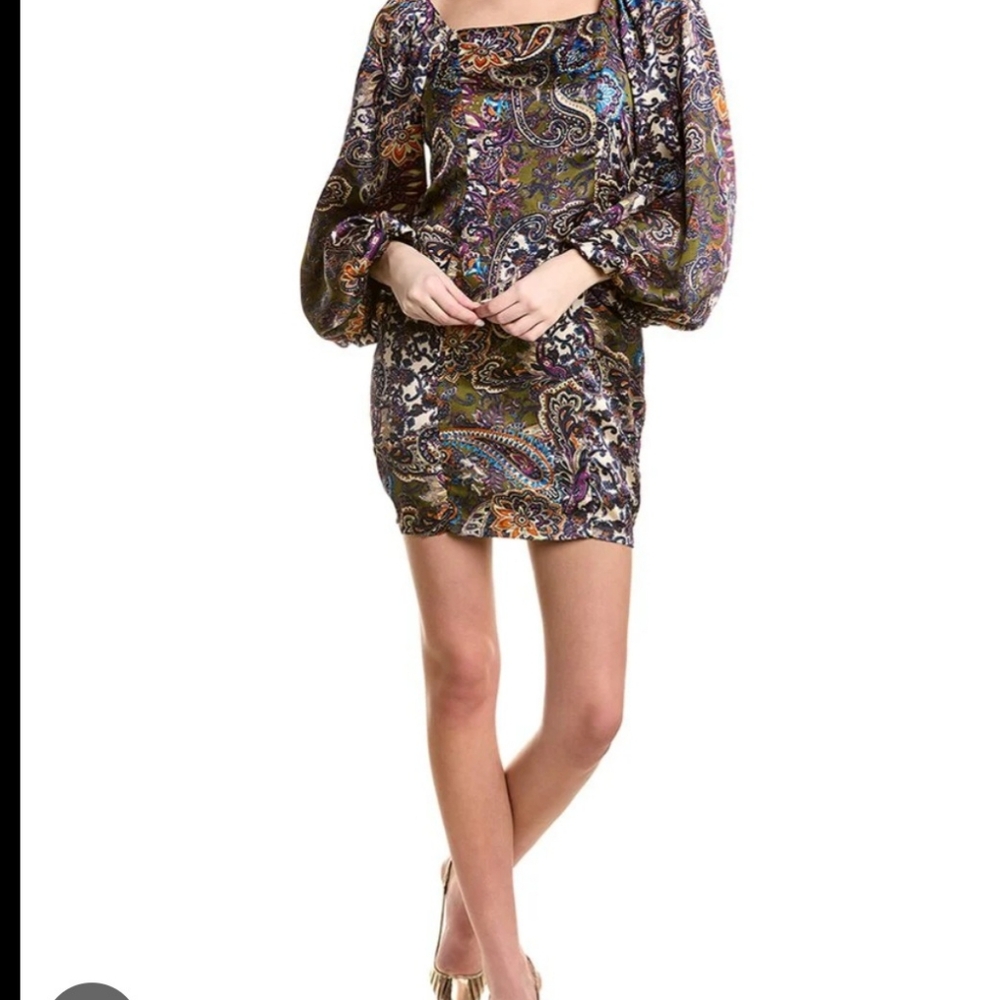 Traffic People NWT Rust Paisley Dolce Mini Dress
